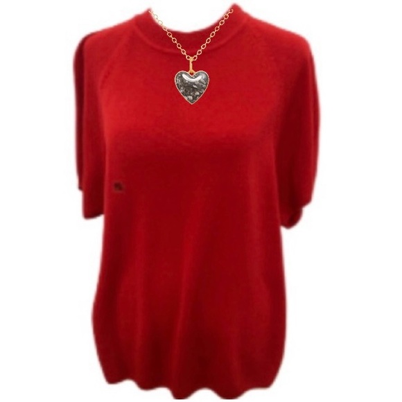 Kim Rogers Sweaters - NWT Kim Rogers Signature Red Short Sleeve Lightweight Sweater Size Petite XL